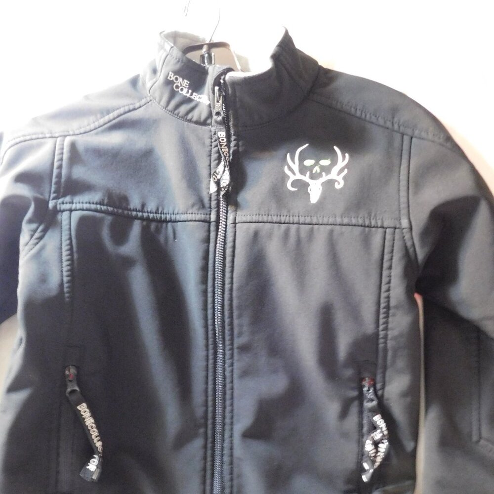 Bone Collector Black Fleece Lined Jacket Kids Small - Picture 2 of 7